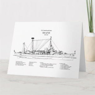 Tarjeta De Agradecimiento USCGC Duane wpg-33 - BD