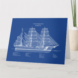 Tarjeta De Agradecimiento USCGC Eagle wix-327 - ABD