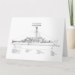 Tarjeta De Agradecimiento USCGC Eastwind wagb-279 - BD