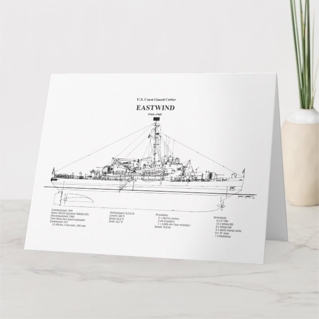 Tarjeta De Agradecimiento USCGC Eastwind wagb-279 - BD (Anverso)
