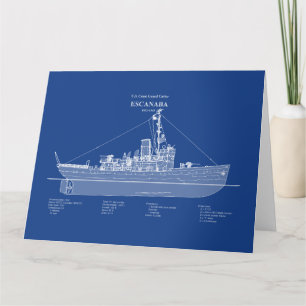 Tarjeta De Agradecimiento USCGC Escanaba wpc-77 - ABD