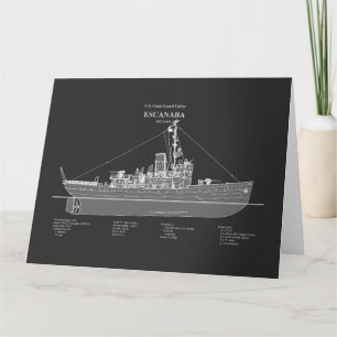 Tarjeta De Agradecimiento USCGC Escanaba wpc-77 - PD
