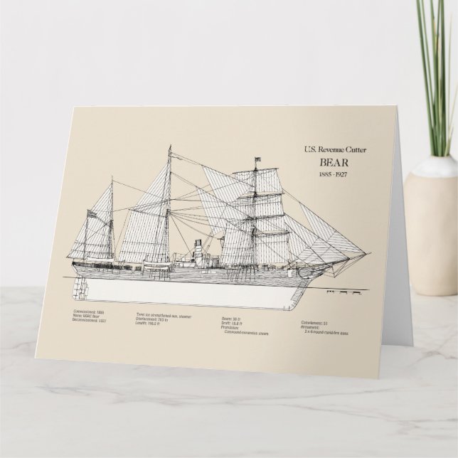 Tarjeta De Agradecimiento USCGRC USRC Bear - SBD (Anverso)