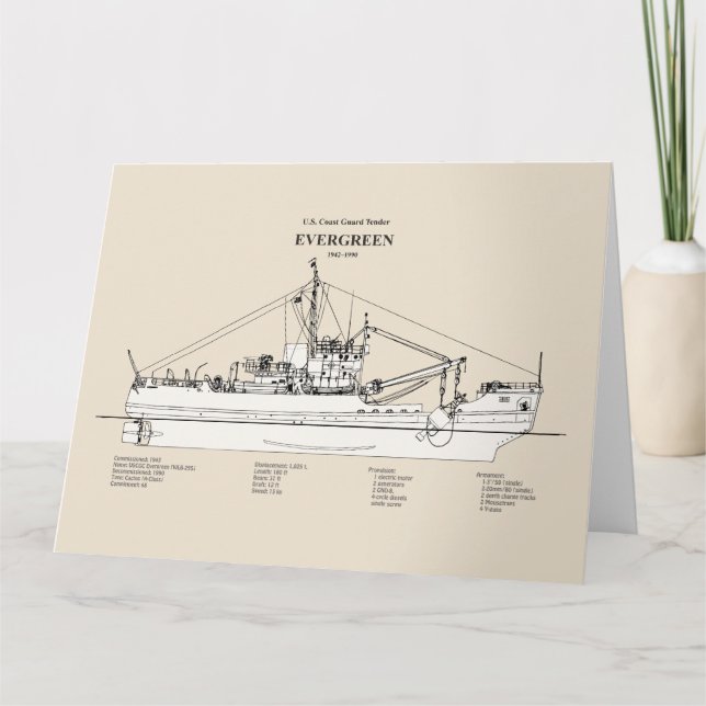 Tarjeta De Agradecimiento USCGT Evergreen wlb-295 - SBD (Anverso)