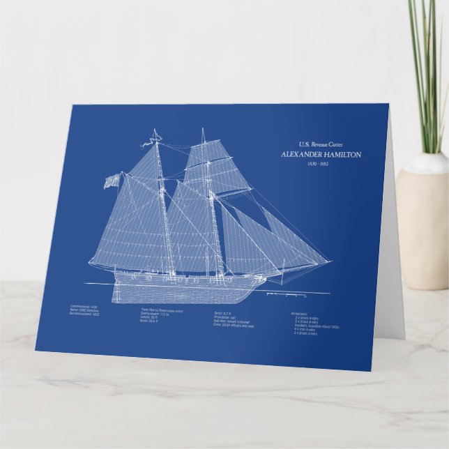 Tarjeta De Agradecimiento USRC Alexander Hamilton - ABD (Anverso)