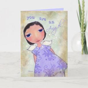 Tarjeta De Agradecimiento usted es un ángel, gracias