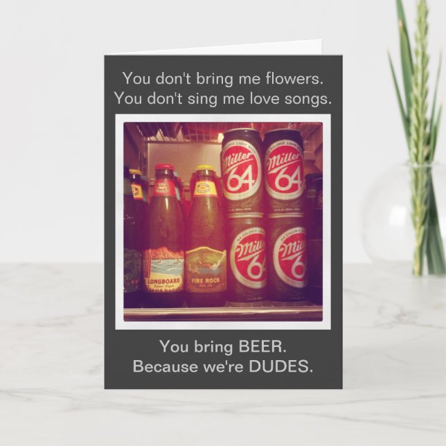 Tarjeta De Agradecimiento Usted trae la cerveza (Anverso)