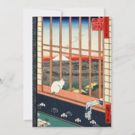 Tarjeta De Agradecimiento Utagawa Hiroshige - Campos de arroz de Asakusa