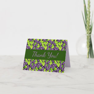 Tarjeta De Agradecimiento Uvas Moradas en una Vid