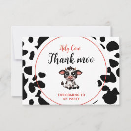 Tarjeta De Agradecimiento vaca sagrada gracias moo por venir