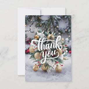 Tarjeta De Agradecimiento Vacaciones Felices de Invierno Encantadas