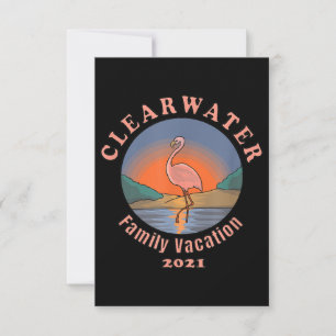 Tarjeta De Agradecimiento Vacaciones Flamingo de Aguas Limpias 2021 Flamin