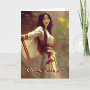 Tarjeta De Agradecimiento Valentín de artes marciales chinas contra la Wuxia