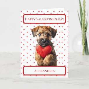 Tarjeta De Agradecimiento Valentín de perro de porcino de Wheaten Terrier pe