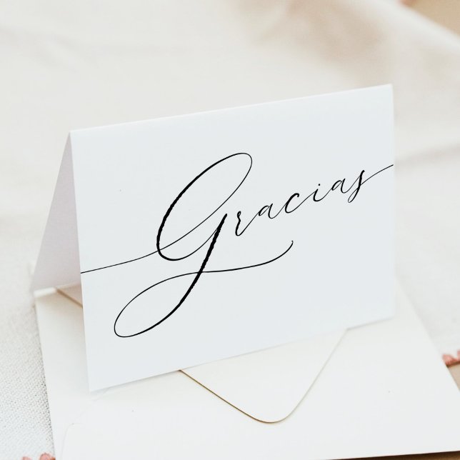 Tarjeta De Agradecimiento VALENTINA Elegant Typography Script Gracias (Subido por el creador)