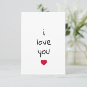 Tarjeta De Agradecimiento Valentine I Love You Heart Card