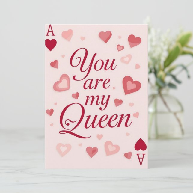 Tarjeta De Agradecimiento Valentine Love Card | Romantic for Him & Her (Anverso de pie)