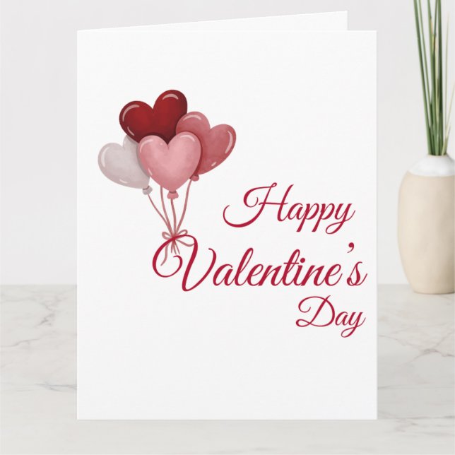 Tarjeta De Agradecimiento Valentine Love Card | Romantic for Him & Her (Anverso)
