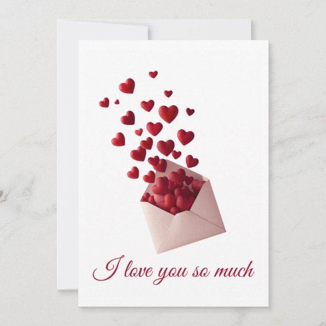 Tarjeta De Agradecimiento Valentine Love Card | Romantic for Him & Her (Anverso)