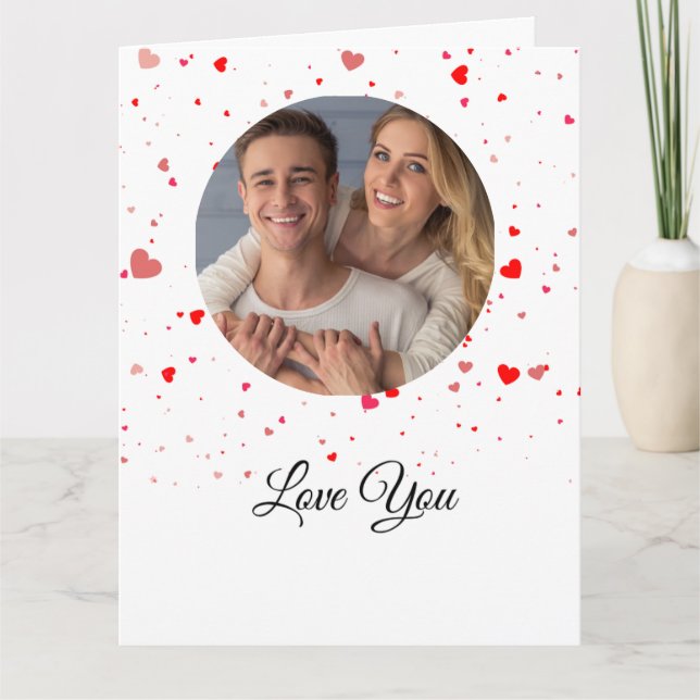 Tarjeta De Agradecimiento Valentine Love Card | Romantic for Him & Her (Anverso)