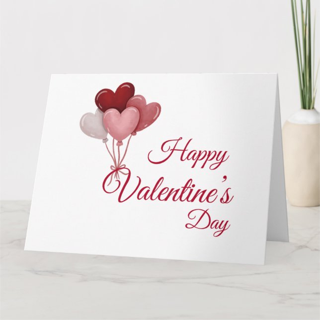 Tarjeta De Agradecimiento Valentine Love Card | Romantic for Him & Her (Anverso)
