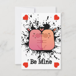 Tarjeta De Agradecimiento Valentine Piggies Valentine Card