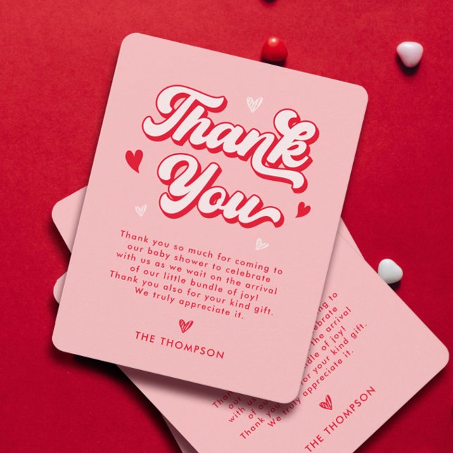 Tarjeta De Agradecimiento Valentines Baby Shower (Subido por el creador)