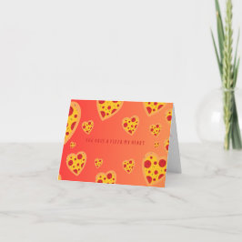 Tarjeta De Agradecimiento Valentine's Day Card- Pizza Theme