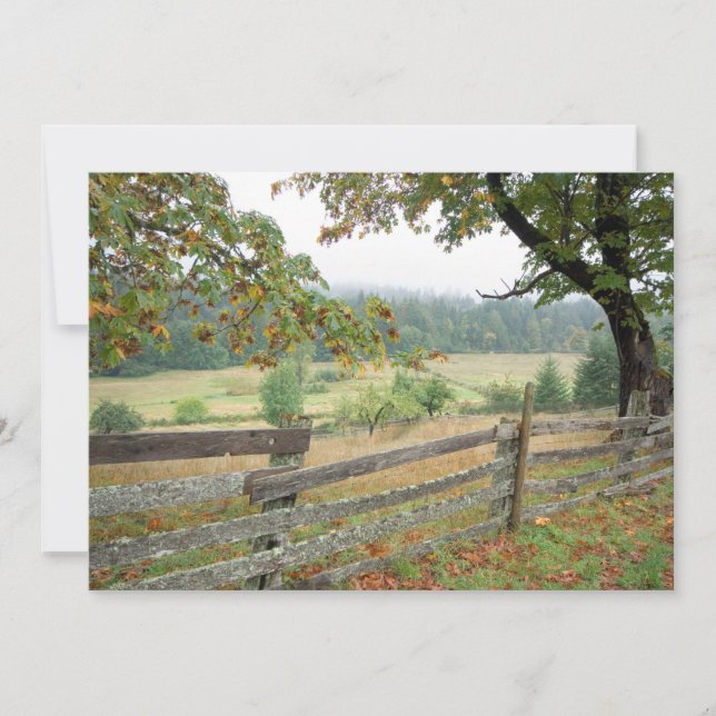 Tarjeta De Agradecimiento Valla vieja en una granja (Anverso)