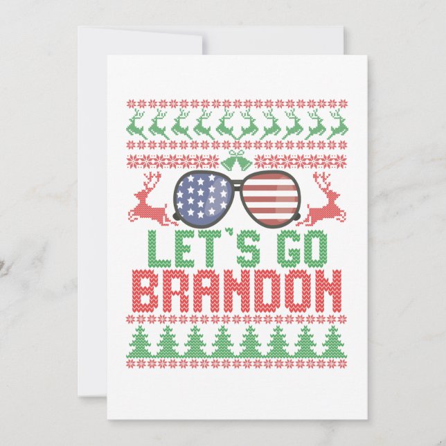 Tarjeta De Agradecimiento Vamos a Brandon, un dulce de Navidades feos (Anverso)