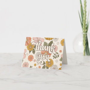 Tarjeta De Agradecimiento Vamos a tener un fiesta de chicas floral vintage G