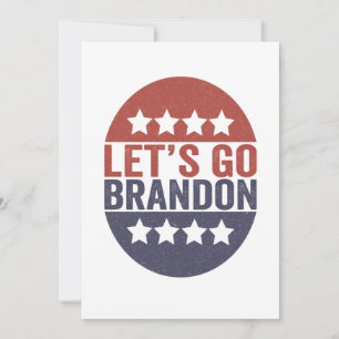Tarjeta De Agradecimiento Vamos Brandon divertida bandera estadounidense pat