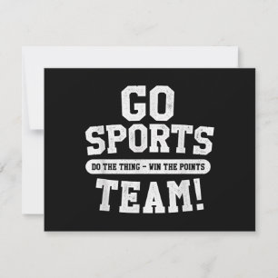 Tarjeta De Agradecimiento ¡Vamos Equipo Deportivo! Deportes divertidos