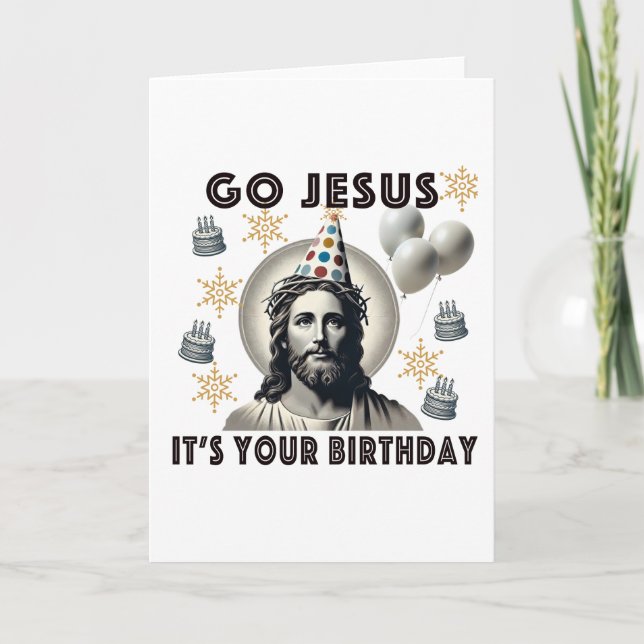 Tarjeta De Agradecimiento Vamos Jesús es tu cumpleaños (Anverso)