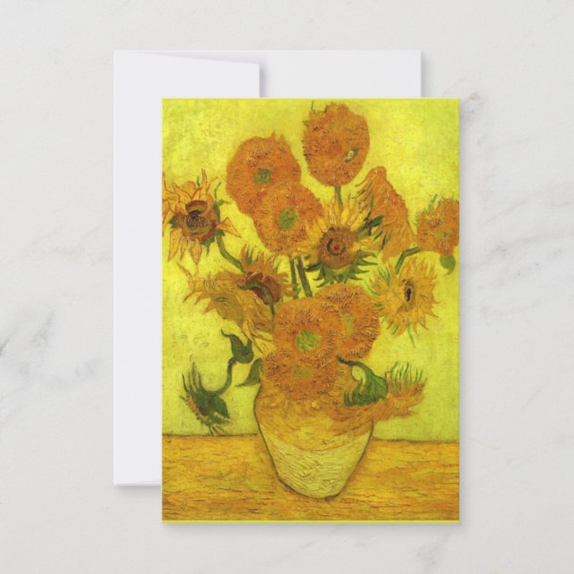 Tarjeta De Agradecimiento Van Gogh - Catorce girasoles, (Anverso)