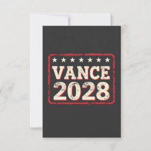 Tarjeta De Agradecimiento Vance 2028 Para la elección presidencial Trump Rep