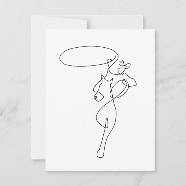 Tarjeta De Agradecimiento Vaquero (Anverso)