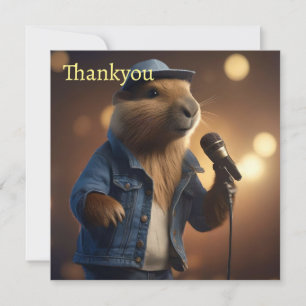 Tarjeta De Agradecimiento "Vaquero de Capybara: Serenading the Wild West"