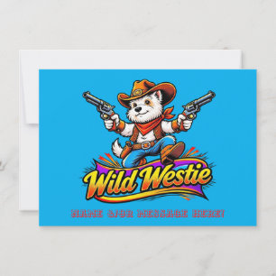 Tarjeta De Agradecimiento Vaquero Perro Westie Salvaje