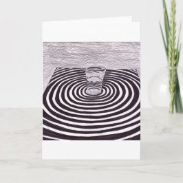 Tarjeta De Agradecimiento Vaso de agua sobre círculos en blanco y negro
