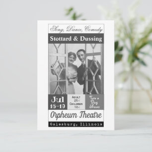 Tarjeta De Agradecimiento Vaudeville Show, Stottard & Dussing,