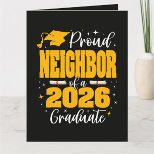 Tarjeta De Agradecimiento Vecino Orgulloso De Un Graduado De La Clase De 202