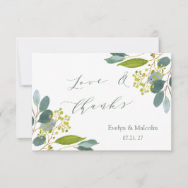 Tarjeta De Agradecimiento vegetación boda, eucalipto