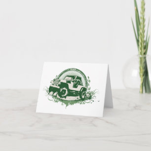 Tarjeta De Agradecimiento Vehículo todoterreno verde