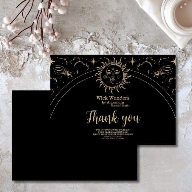 Tarjeta De Agradecimiento Vela apothecaria mágica de oro negro (Subido por el creador)