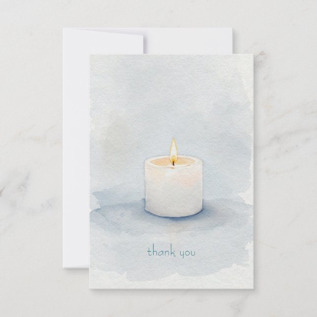 Tarjeta De Agradecimiento Vela conmemorativa (Anverso)