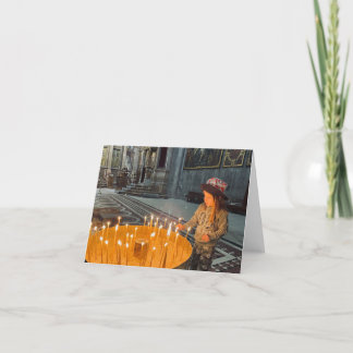 Tarjeta De Agradecimiento Vela de oración