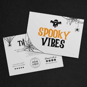 Tarjeta De Agradecimiento Vela de telaraña Vibraciones espeluznantes Hallowe