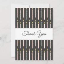 Velas de cumpleaños grises y rosas