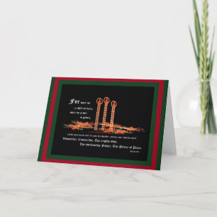 Tarjeta De Agradecimiento Velas de Navidad, Isaías 9:6